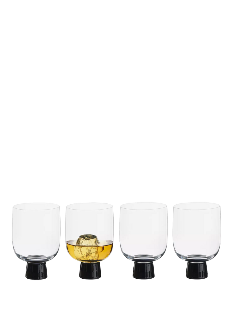 Anton Studio Designs black double old fashioned glass tumblers (British brand)