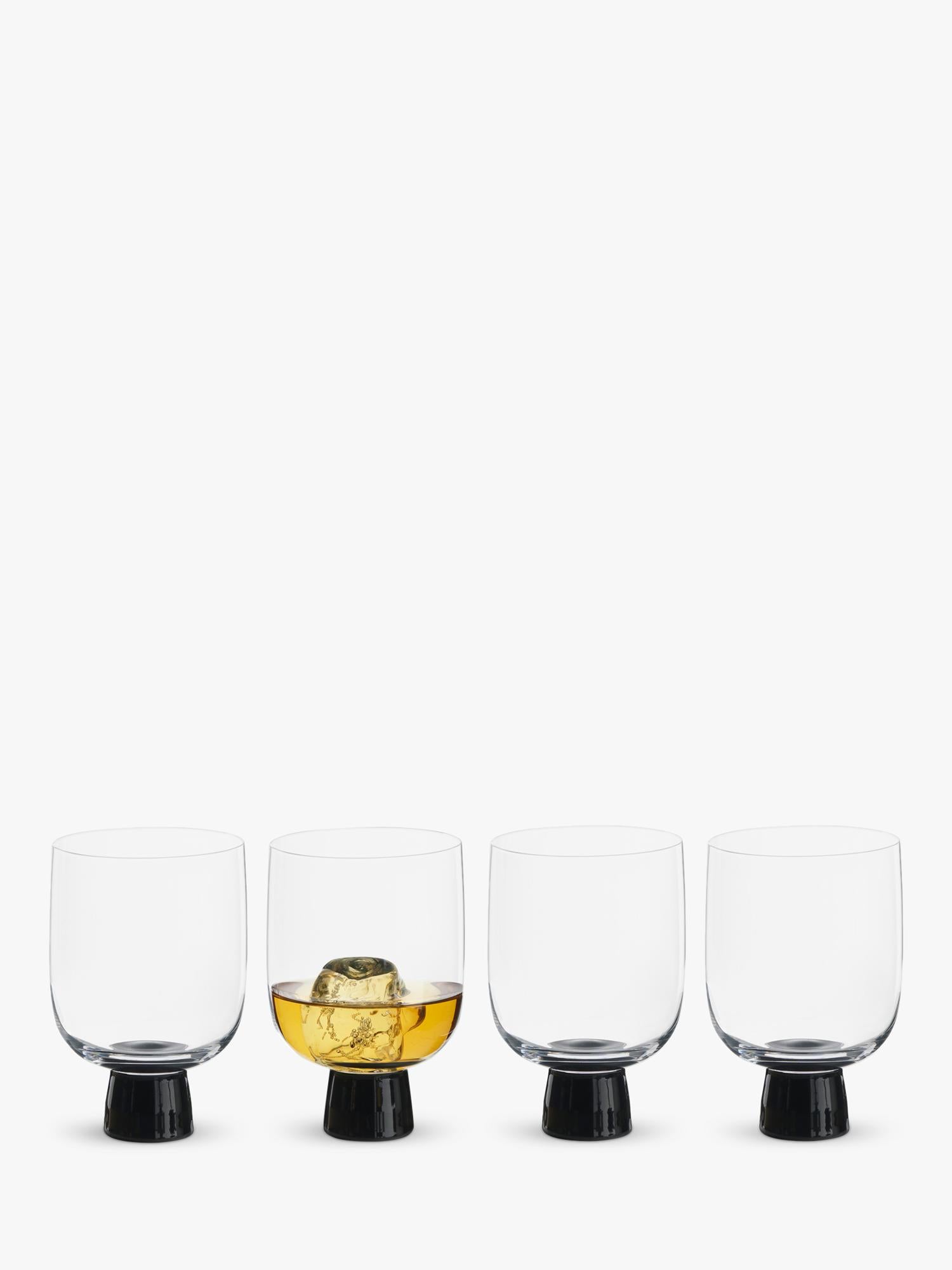 Anton Studio Designs black double old fashioned glass tumblers (British brand)