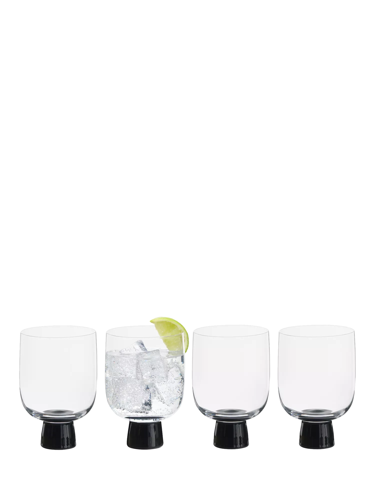 Anton Studio Designs black double old fashioned glass tumblers (British brand)