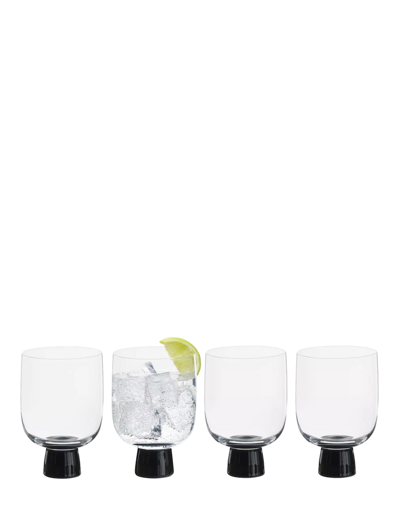 Anton Studio Designs black double old fashioned glass tumblers (British brand)