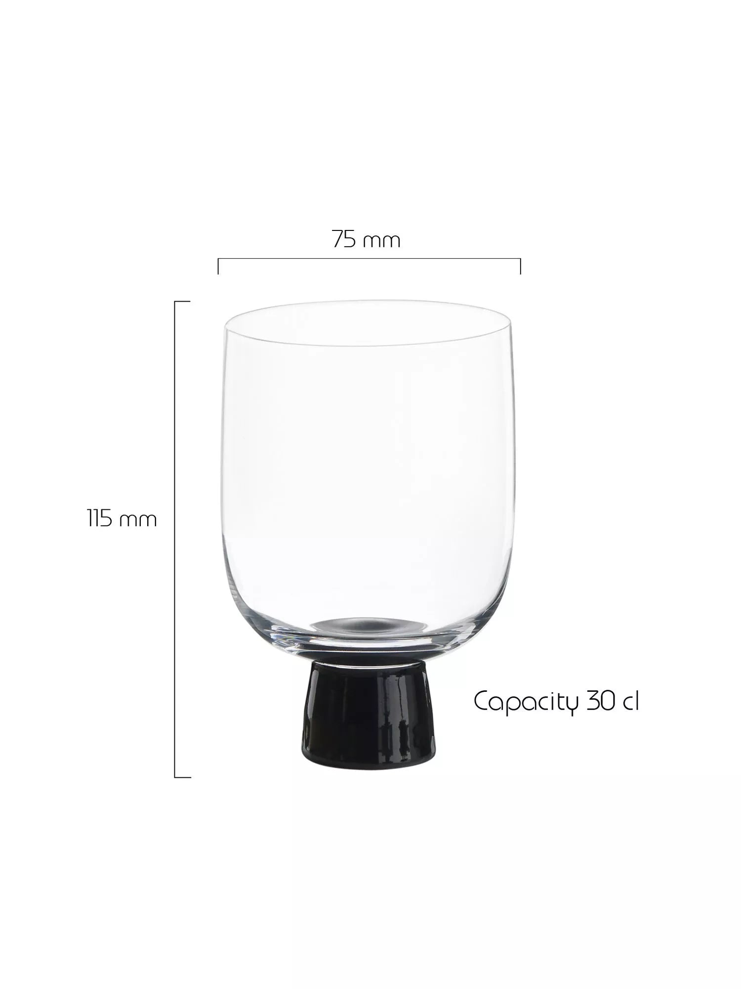 Anton Studio Designs black double old fashioned glass tumblers (British brand)
