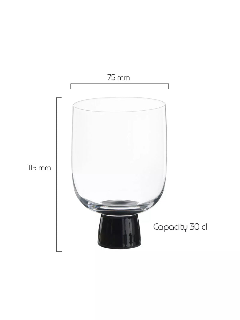 Anton Studio Designs black double old fashioned glass tumblers (British brand)