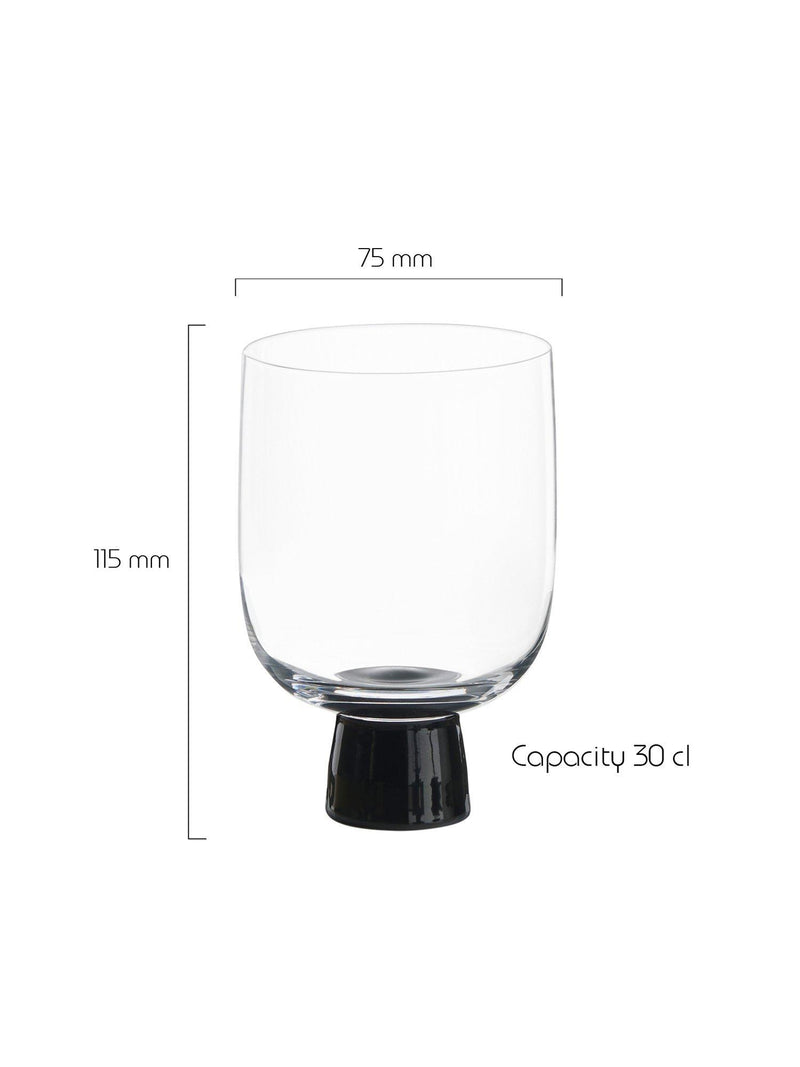 Anton Studio Designs black double old fashioned glass tumblers (British brand)
