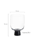 Anton Studio Designs black double old fashioned glass tumblers (British brand)