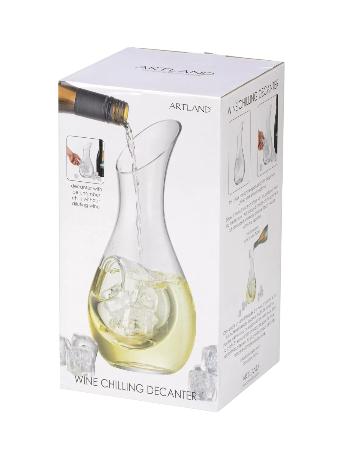 Artland white wine chilling glass decanter 1.05L, UK version