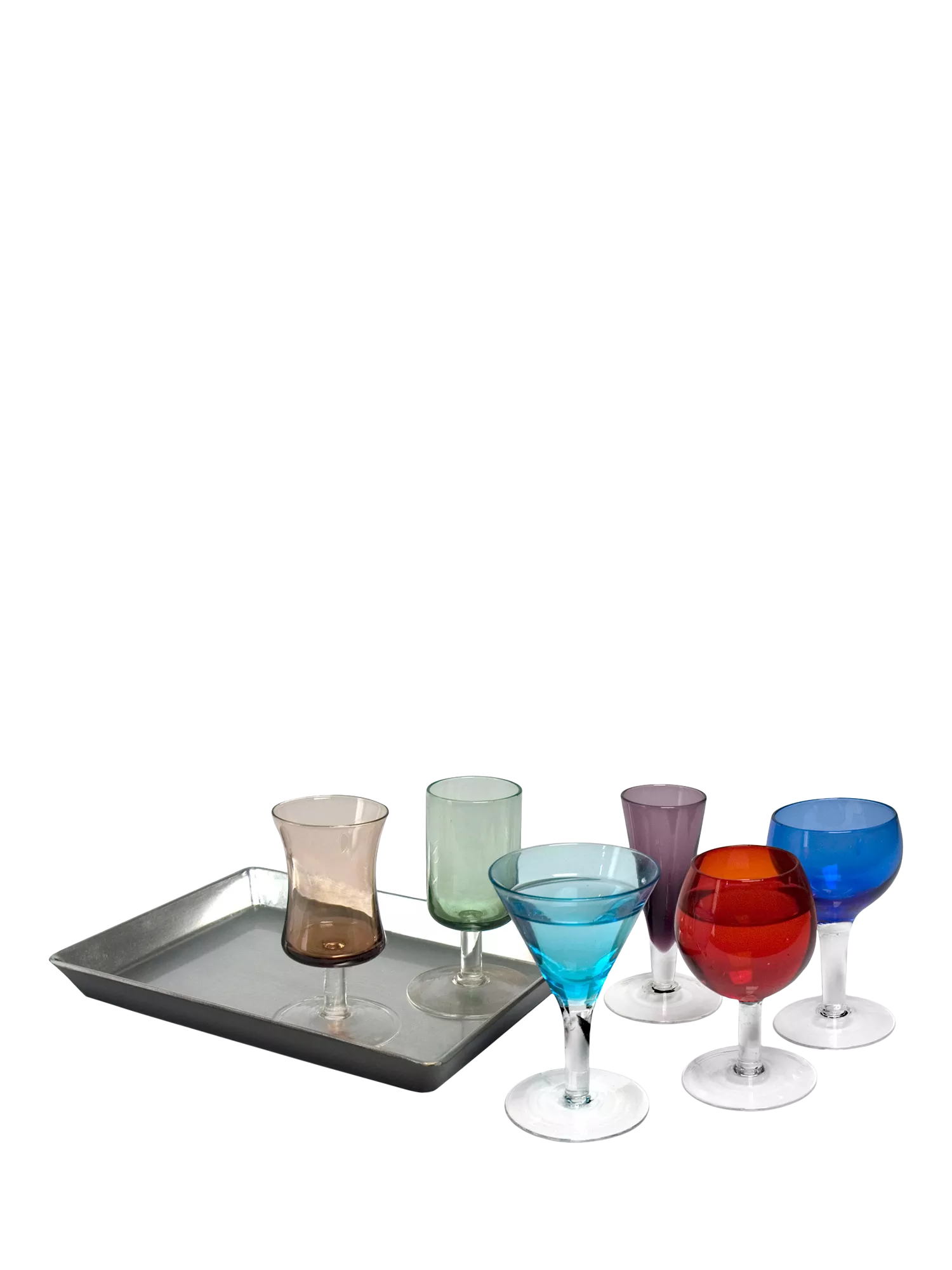 Artland jewel tone liqueur glass set 7 piece, UK version
