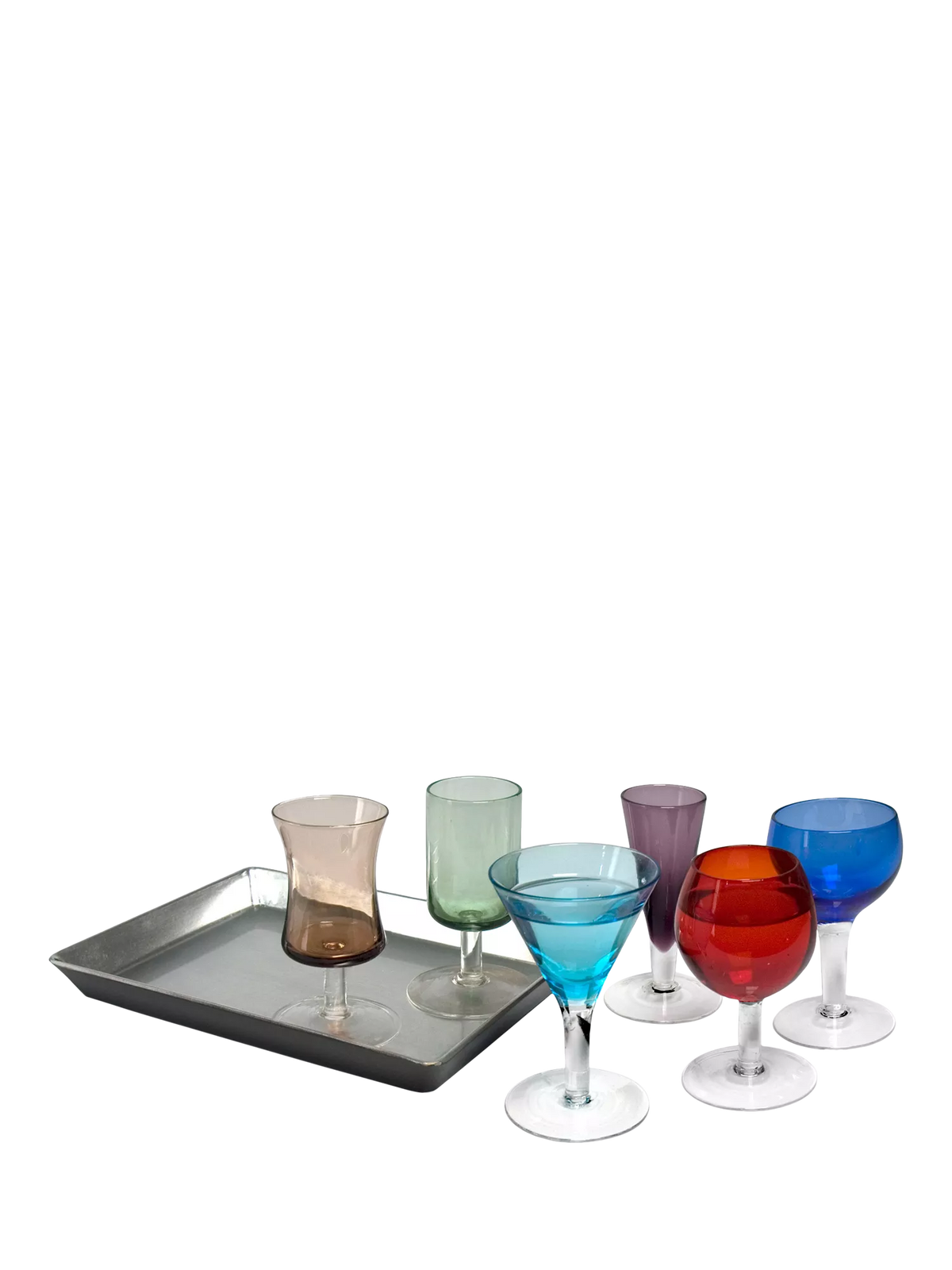 Artland jewel tone liqueur glass set 7 piece, UK version