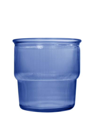 John Lewis Vidrios San Miguel Ribbed Glass Tumbler Blue 250ml- Buy online at McGrocer