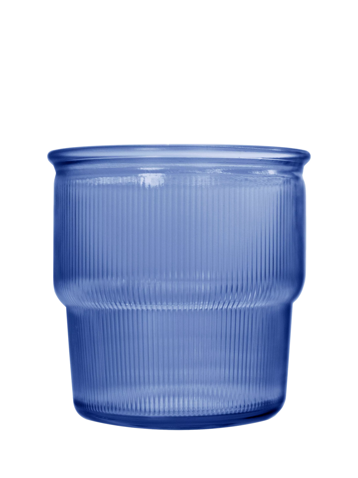 Vidrios San Miguel blue ribbed glass tumbler 300ml (British brand)