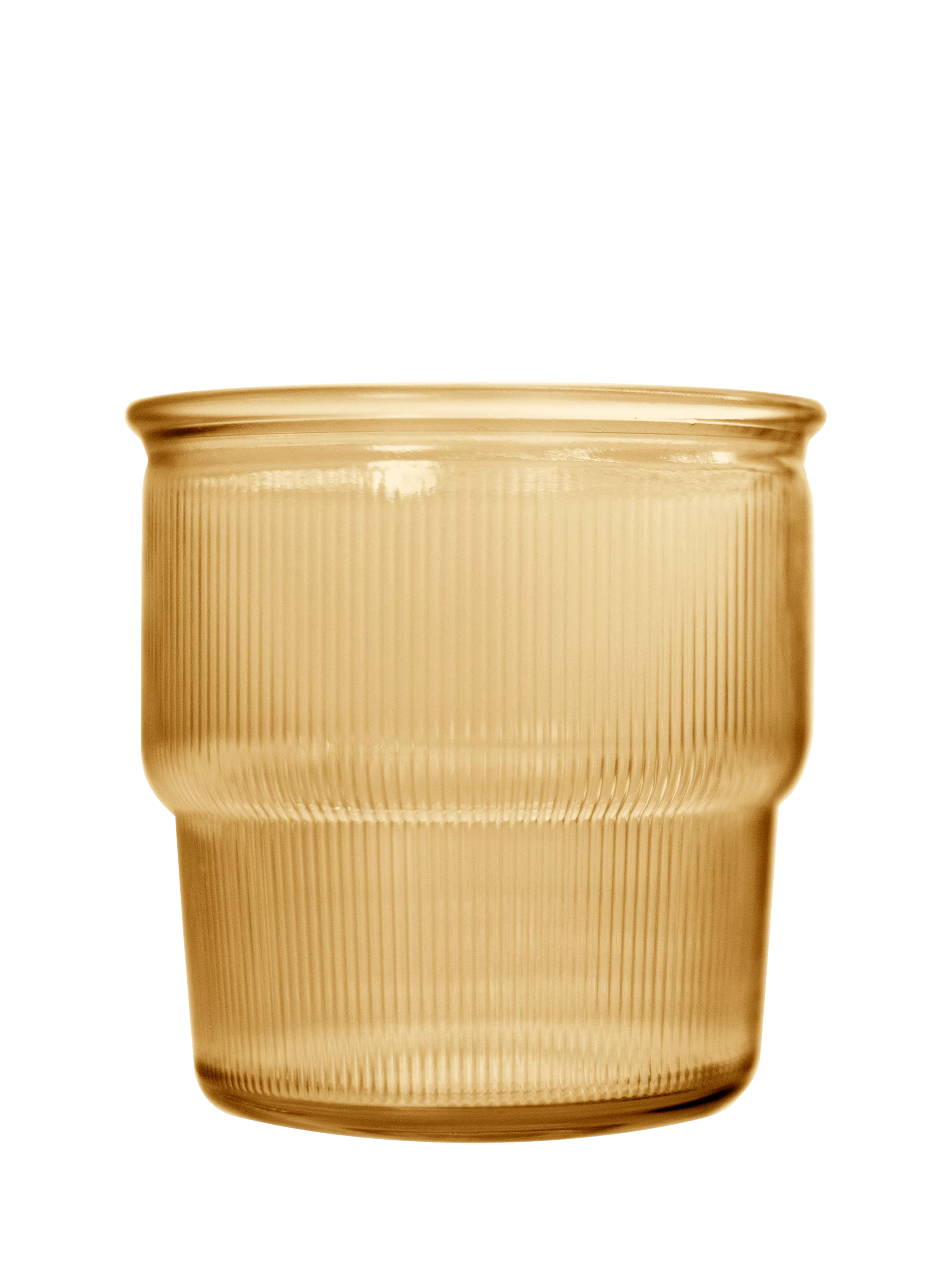 Vidrios San Miguel yellow ribbed glass tumbler 250ml - British product