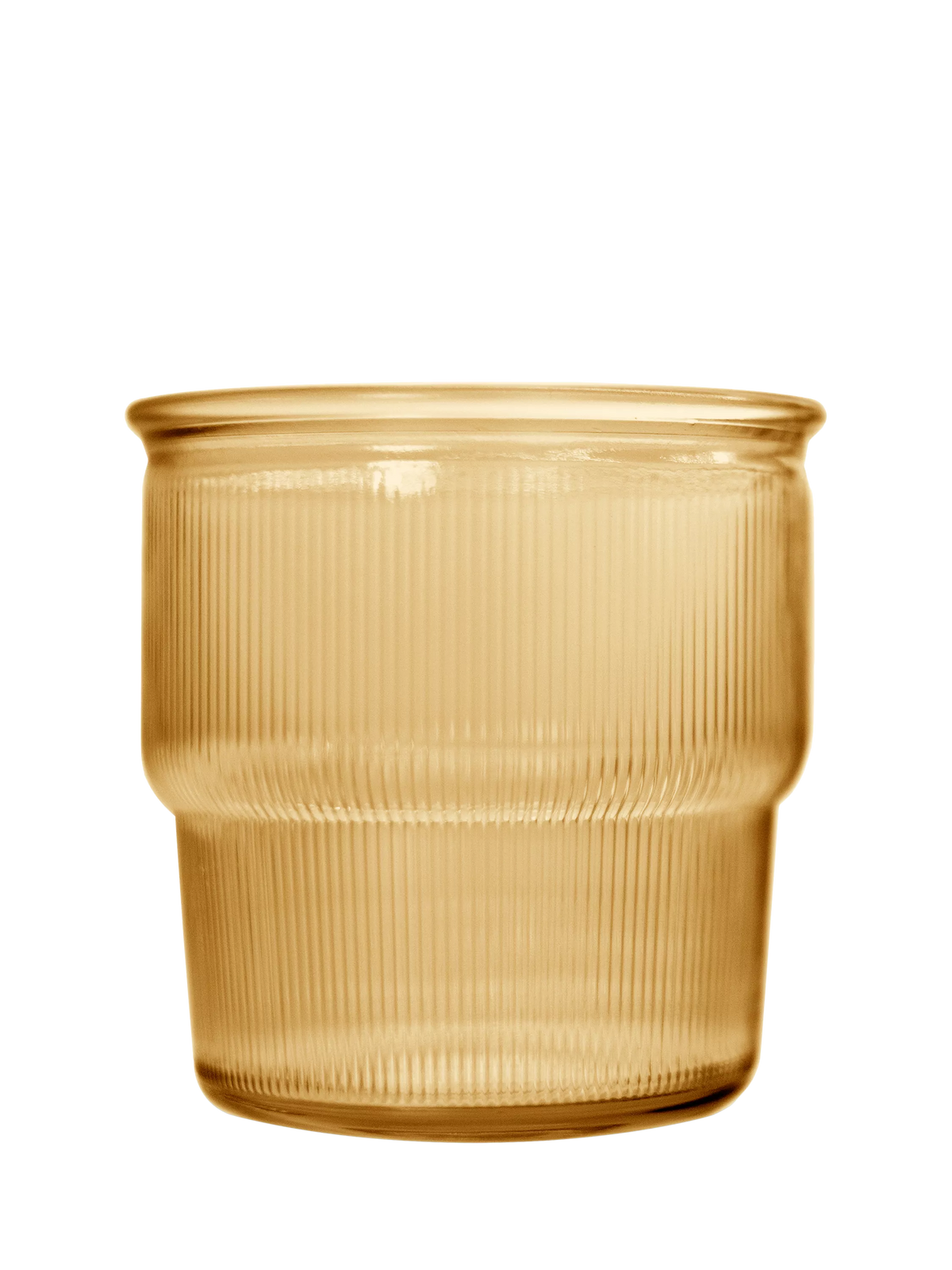 Vidrios San Miguel yellow ribbed glass tumbler 250ml - British product
