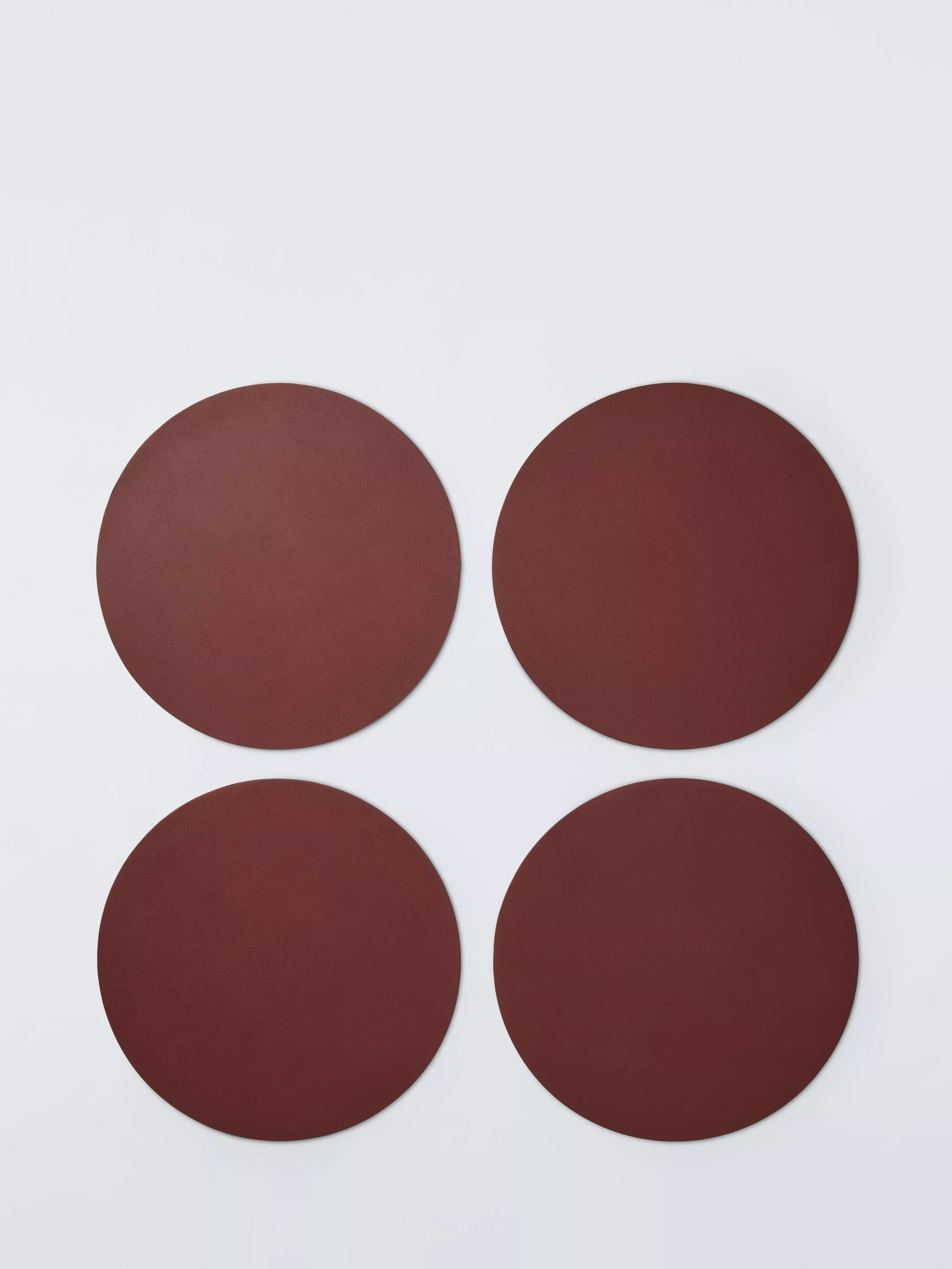 John Lewis The Colour Edit Round Faux Leather Placemats, Set of 4
