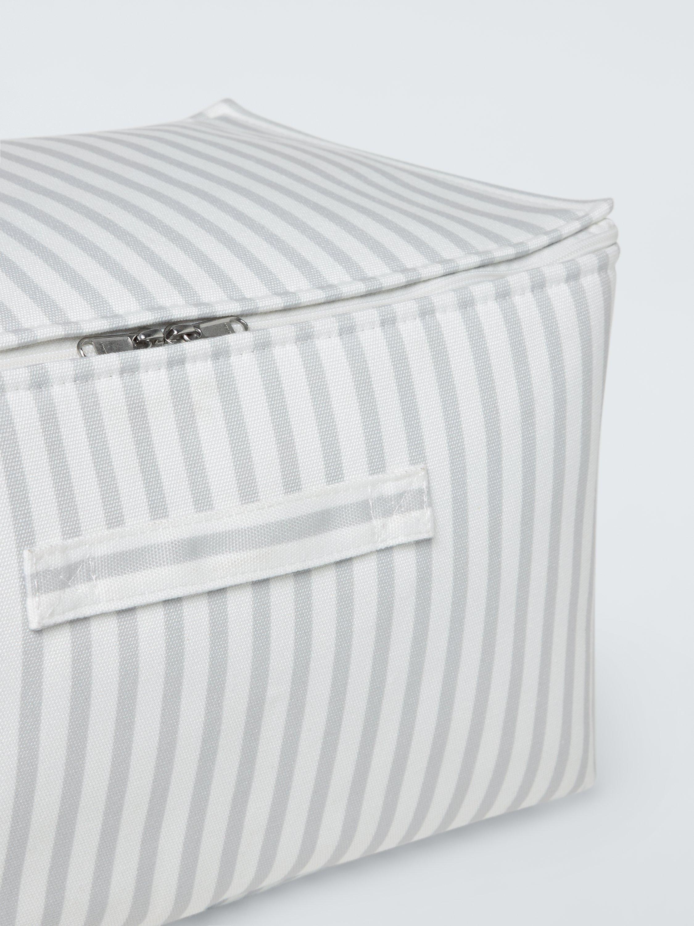 John Lewis storage bag grey stripe medium, UK version