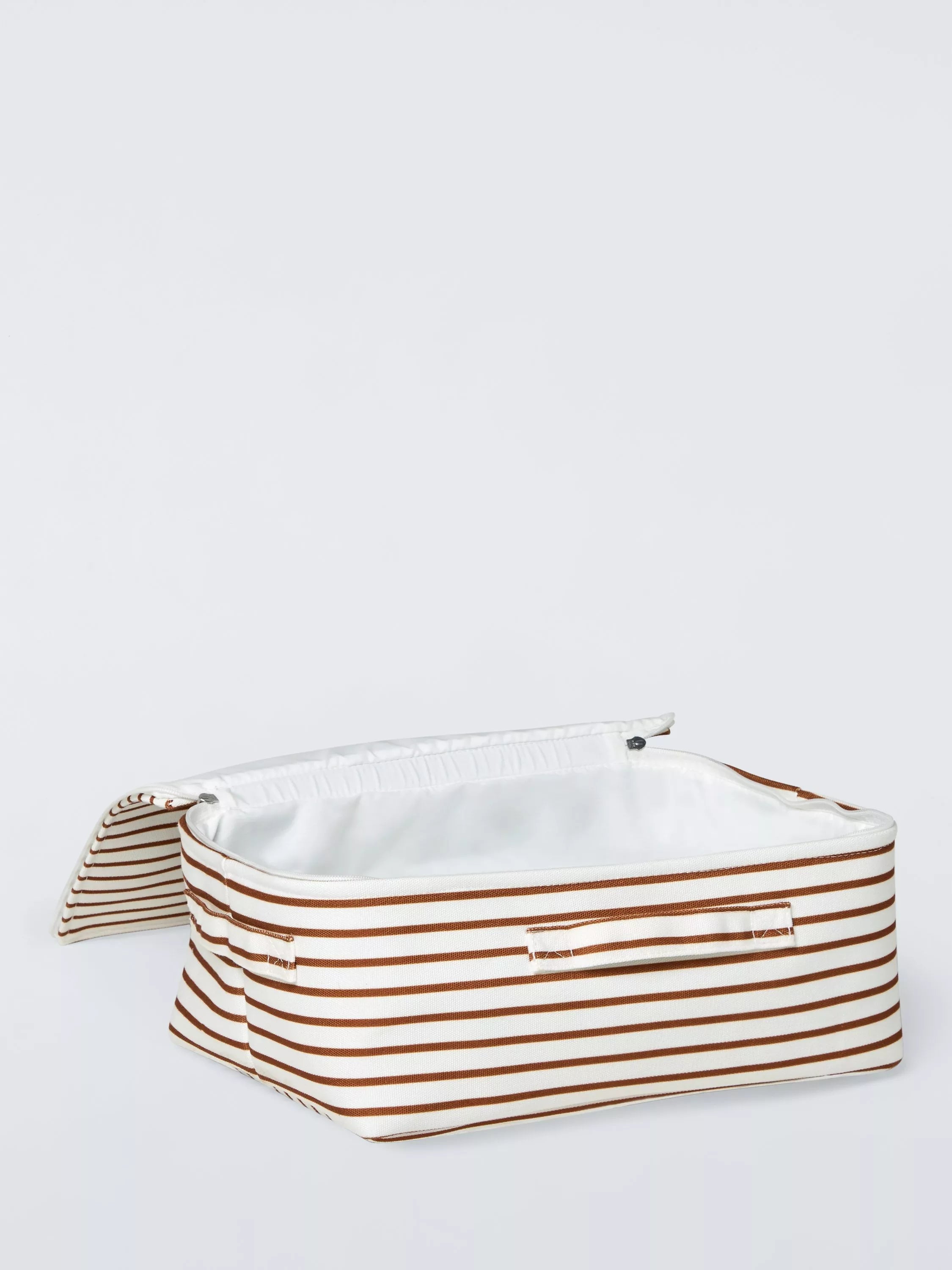 John Lewis soft polyester storage bag auburn stripe small, UK version