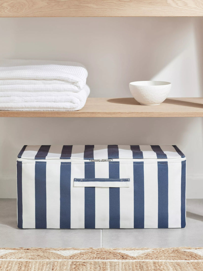 John Lewis large polyester storage bag, blue stripe, UK version
