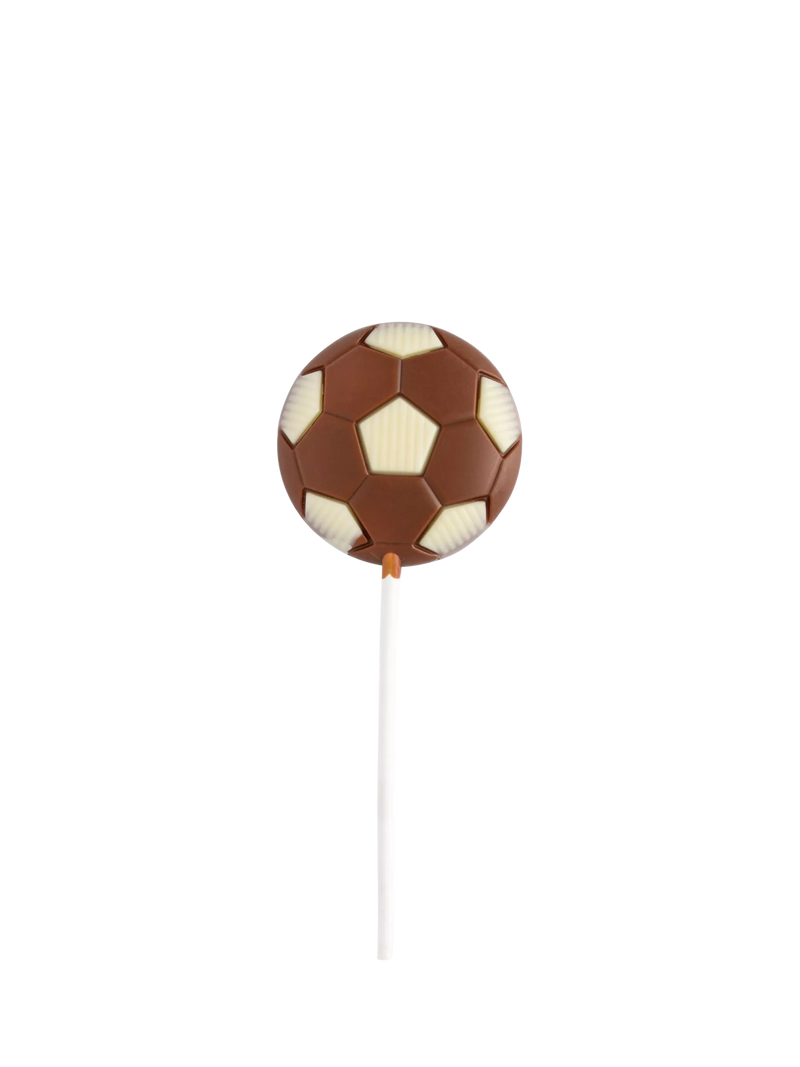 Sweet Me Keep Me milk and white chocolate football lollipop 25g, imported from the UK