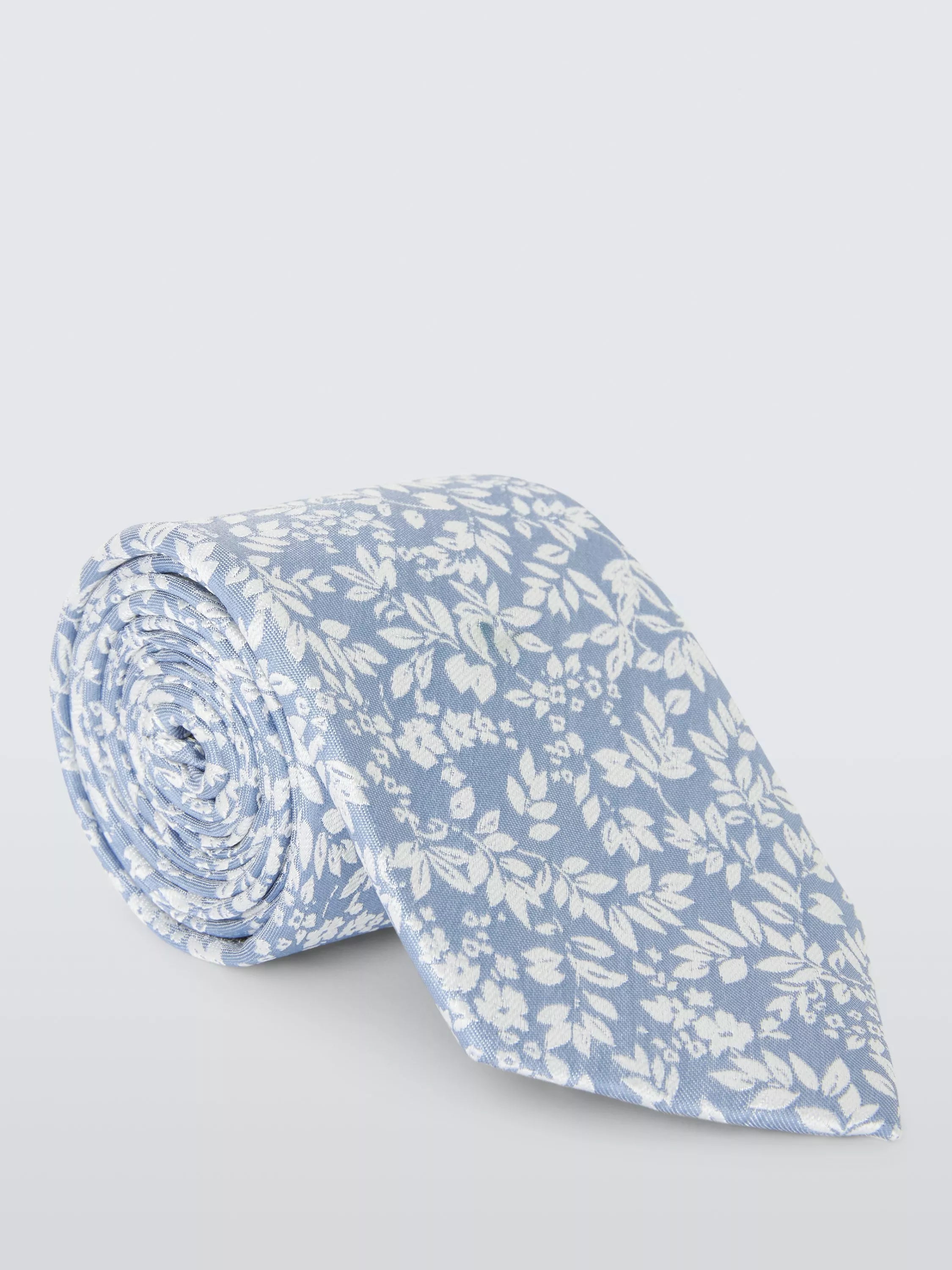 John Lewis leaf print silk tie 146cm, imported from the UK