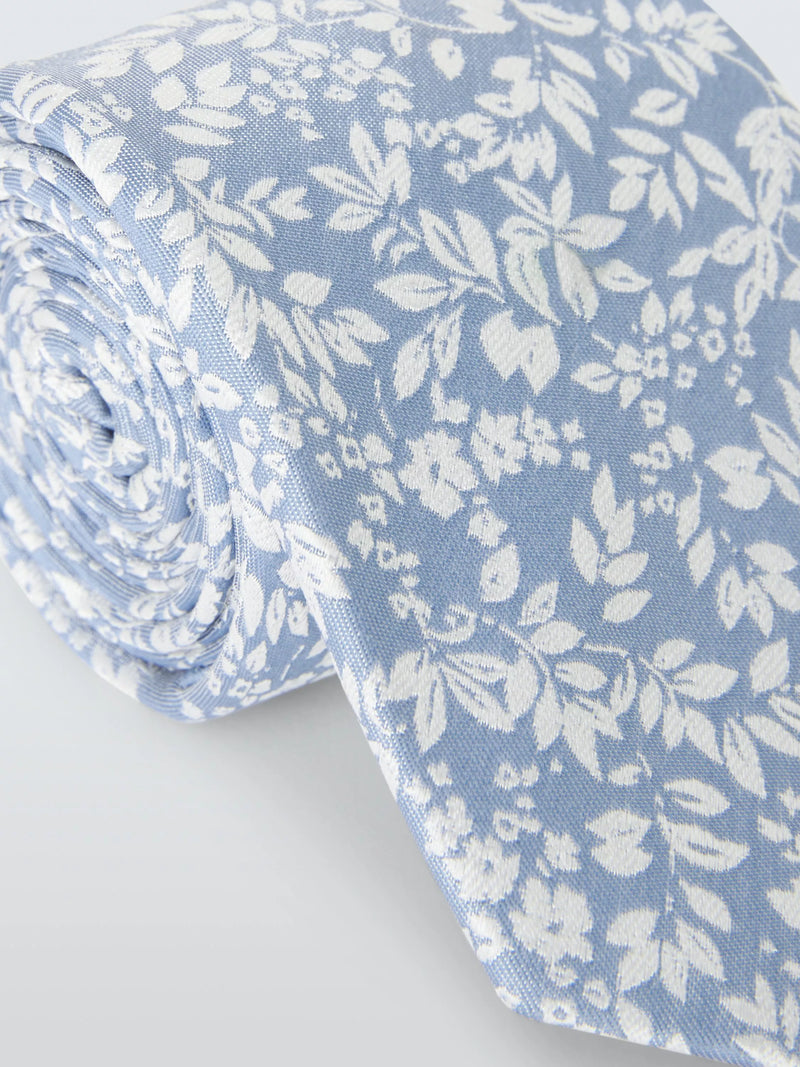 John Lewis leaf print silk tie 146cm, imported from the UK