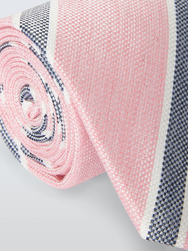 John Lewis silk blend bold stripe tie 146cm (British brand)