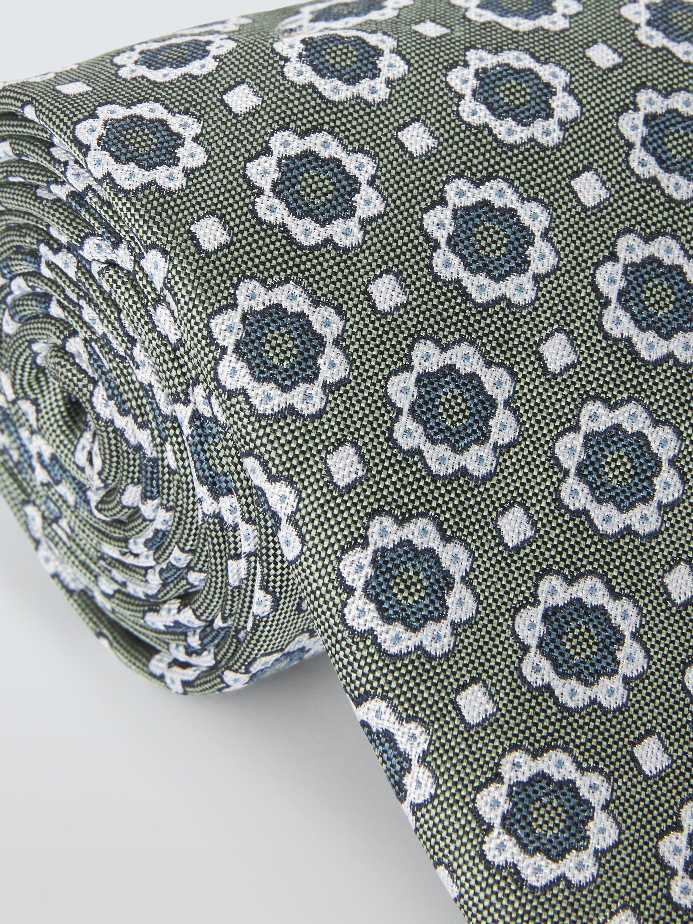 John Lewis foulard pattern tie green (British brand)