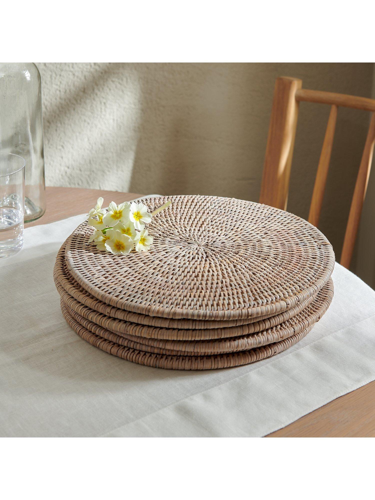 Neptune Ashcroft rattan placemats set of 6, imported from the UK