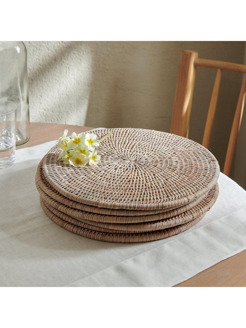 Neptune Ashcroft rattan placemats set of 6, imported from the UK