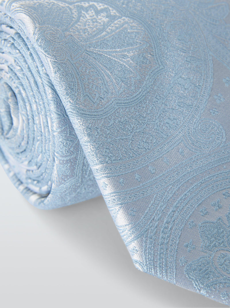 John Lewis silk paisley tie and pocket square set (British brand)