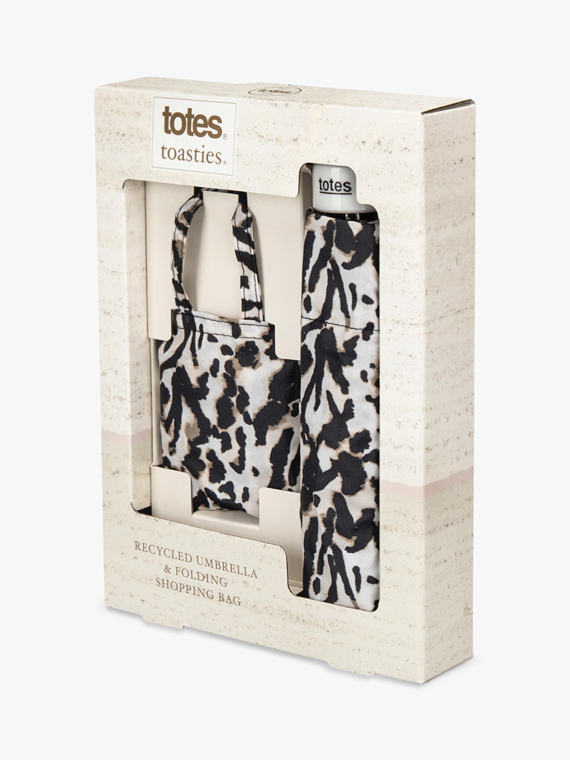 totes supermini umbrella and shopper bag set animal print (British brand)