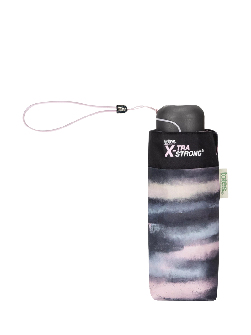 totes umbrella X-tra Strong Mini Striped Clouds Print, UK version