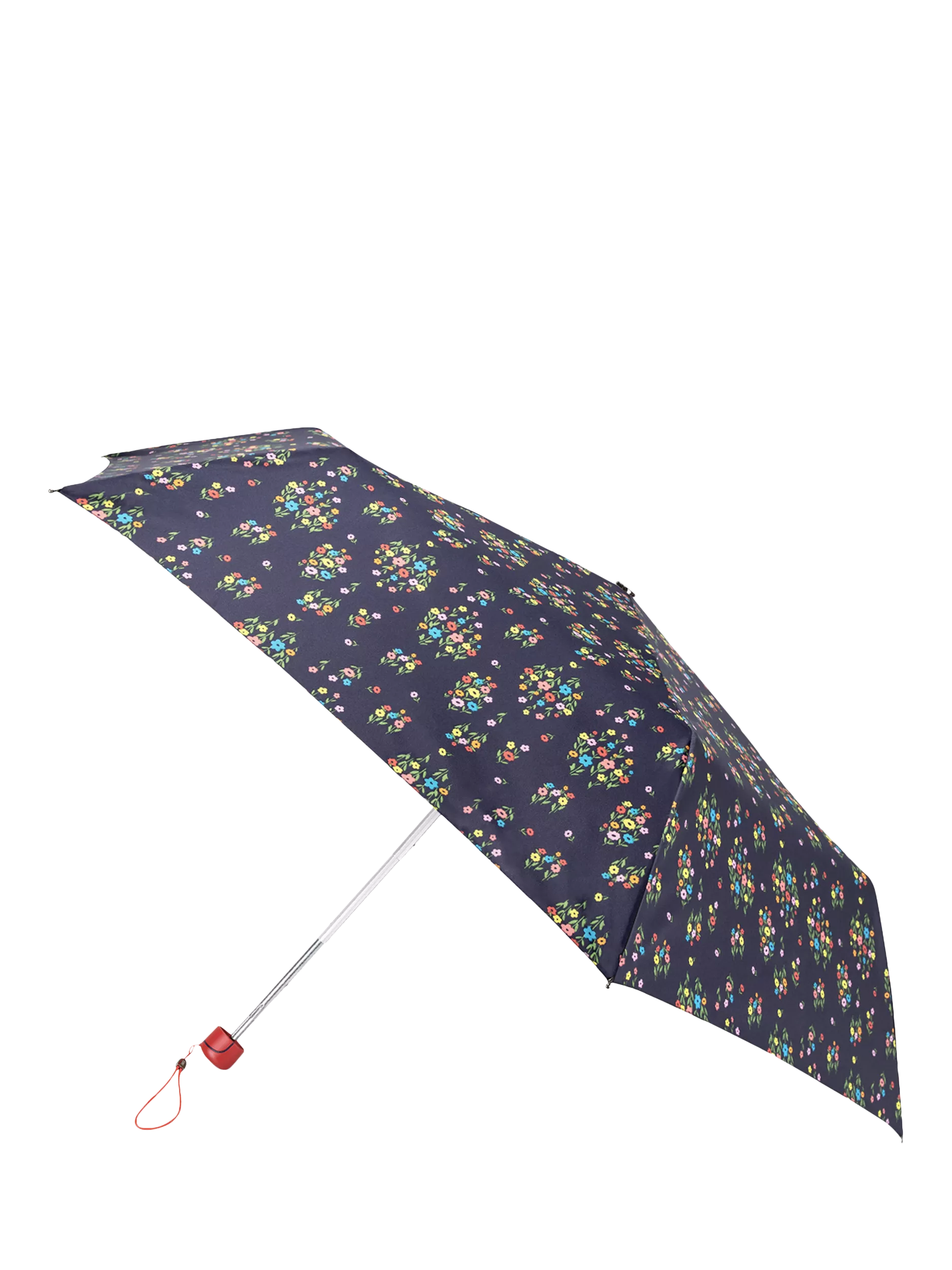 totes mini umbrella blue floral print 16.5cm (British brand)