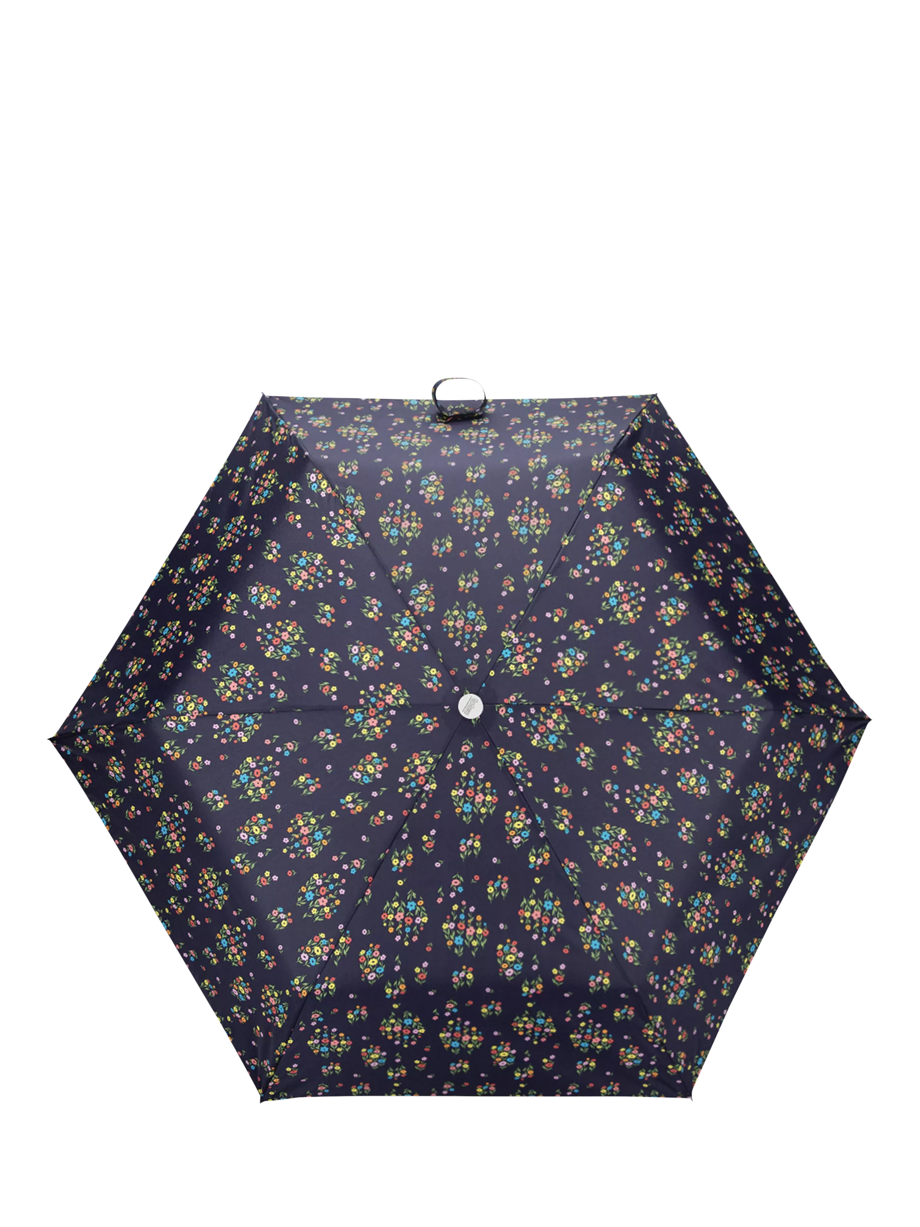 totes mini umbrella blue floral print 16.5cm (British brand)