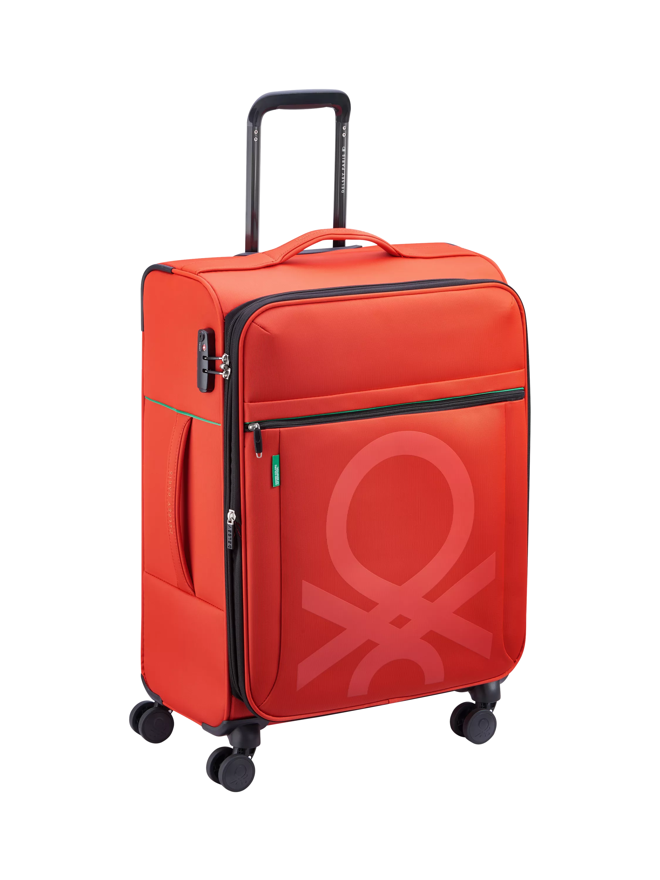 Benetton Colour Block medium suitcase 66cm, imported from the UK