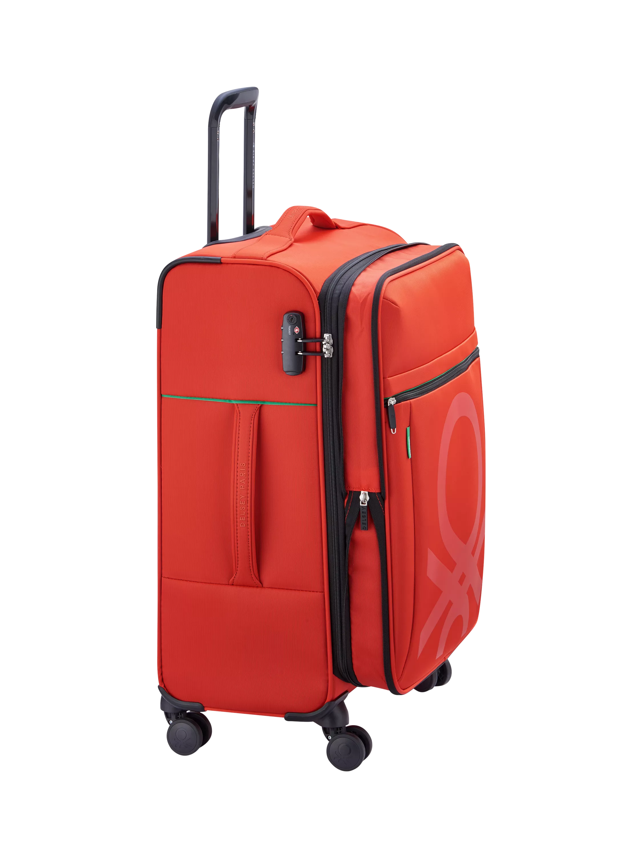 Benetton Colour Block medium suitcase 66cm, imported from the UK