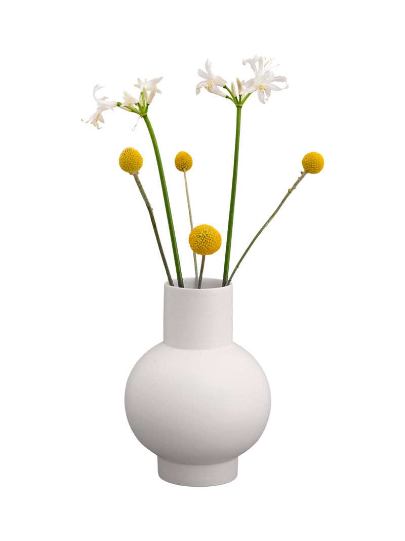 raawii Strøm large earthenware vase vaporous grey - British product