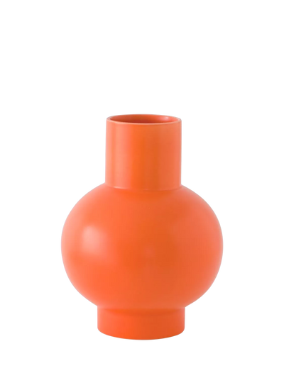 John Lewis raawii Strøm Large Earthenware Vase, Vibrant Orange, H24cm- Buy online at McGrocer