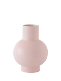 raawii Strøm small earthenware vase coral blush 16cm, imported from the UK