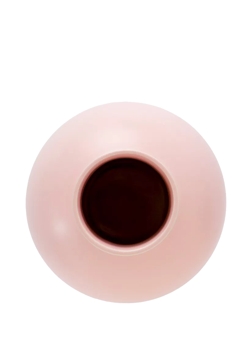 raawii Strøm small earthenware vase coral blush 16cm, imported from the UK