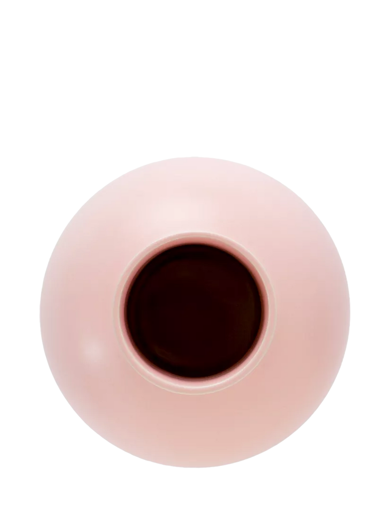 raawii Strøm small earthenware vase coral blush 16cm, imported from the UK