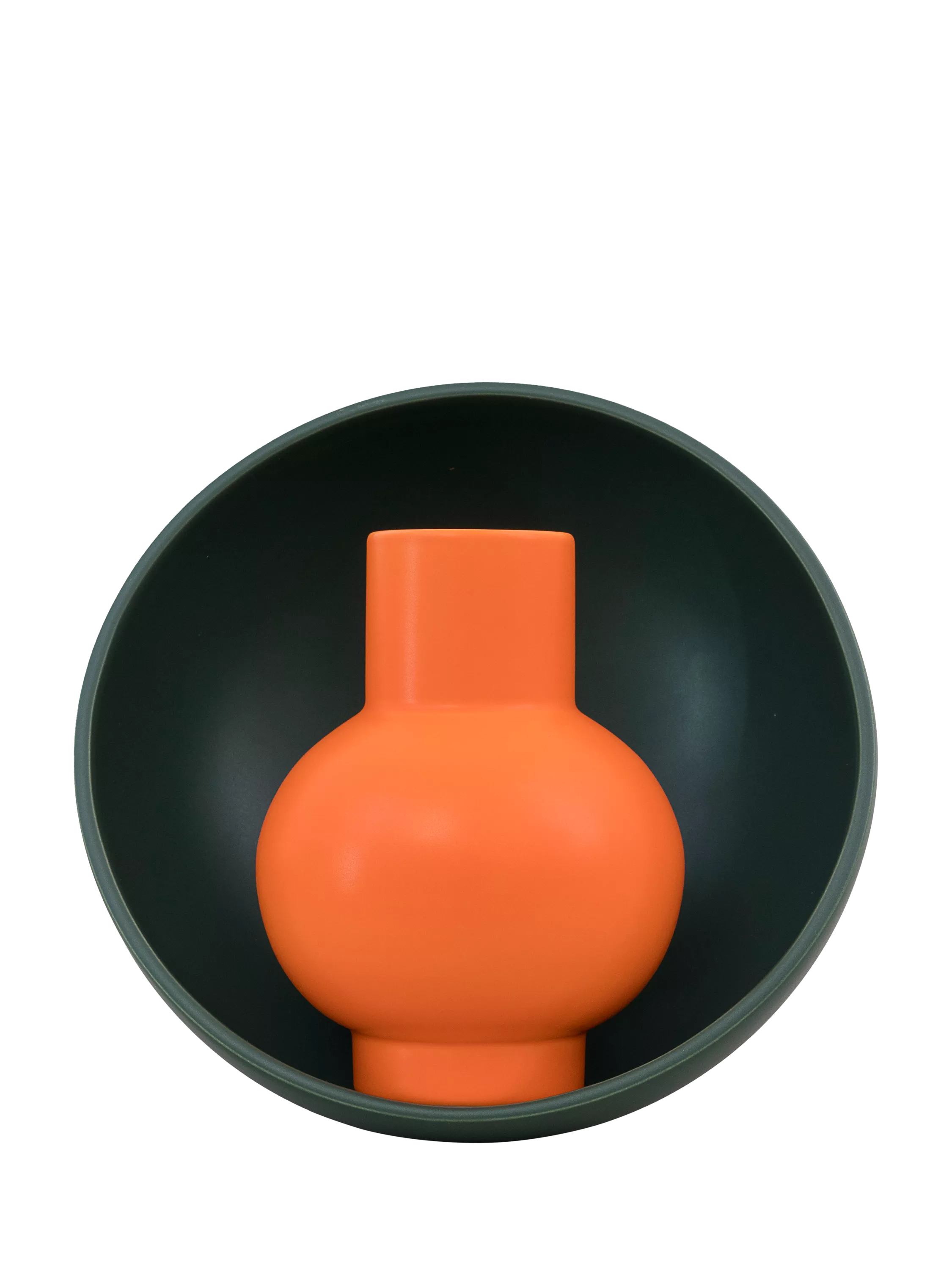 raawii Strøm small earthenware vase vibrant orange 16cm (British brand)