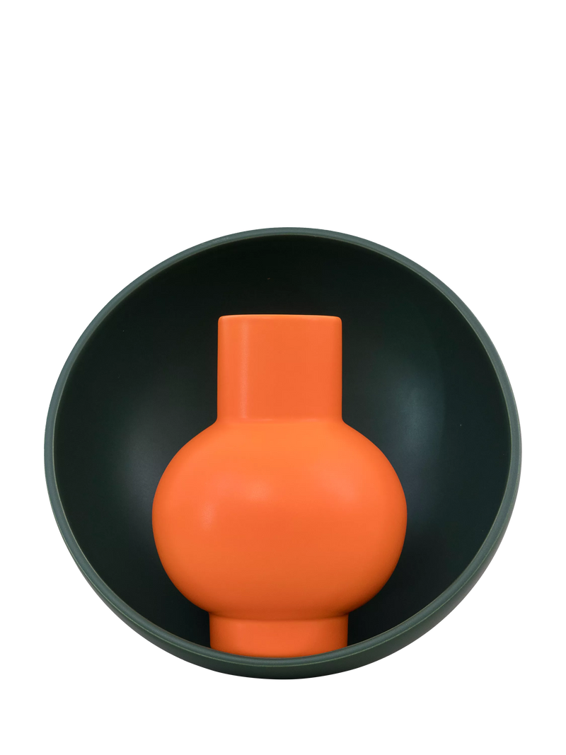 raawii Strøm small earthenware vase vibrant orange 16cm (British brand)