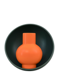 raawii Strøm small earthenware vase vibrant orange 16cm (British brand)
