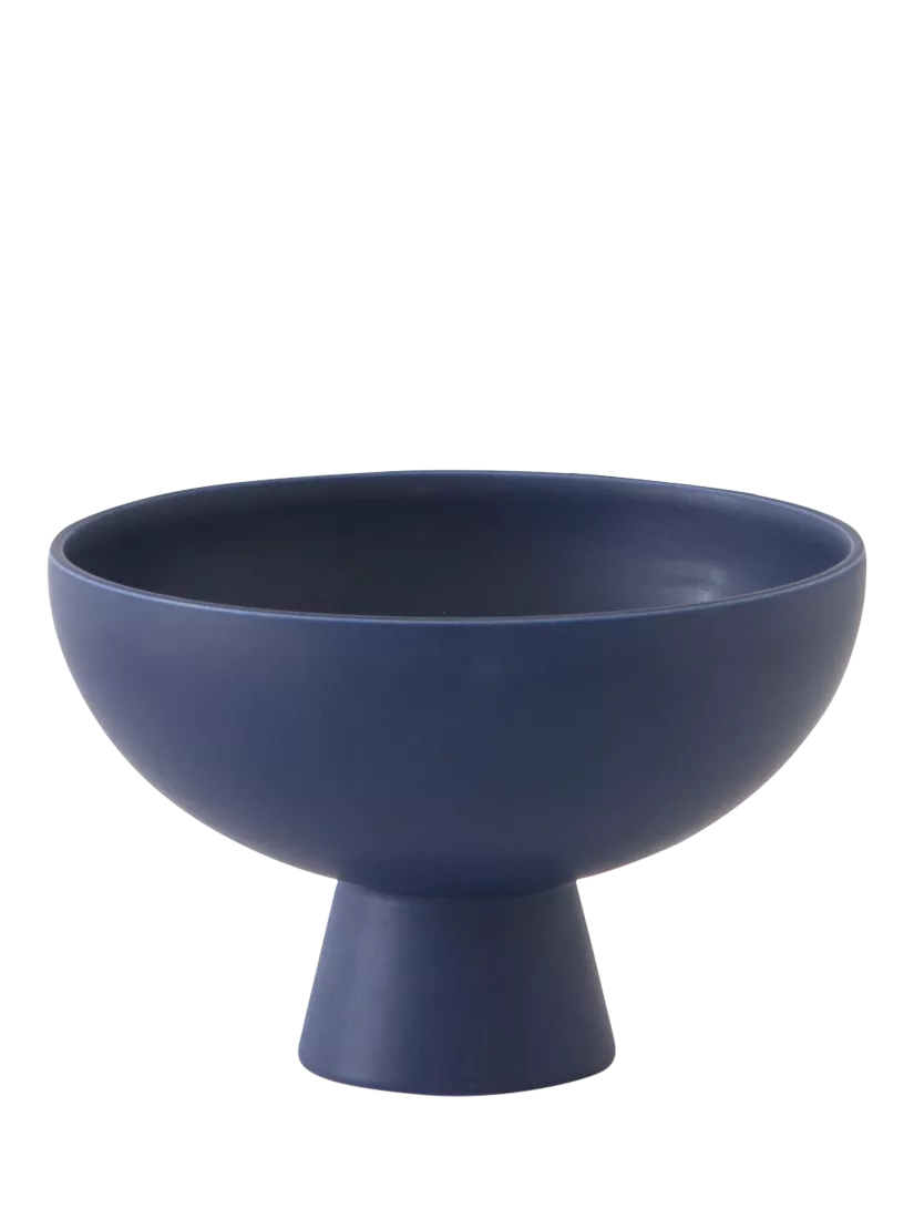 raawii large footed serve bowl 22cm blue, imported from the UK