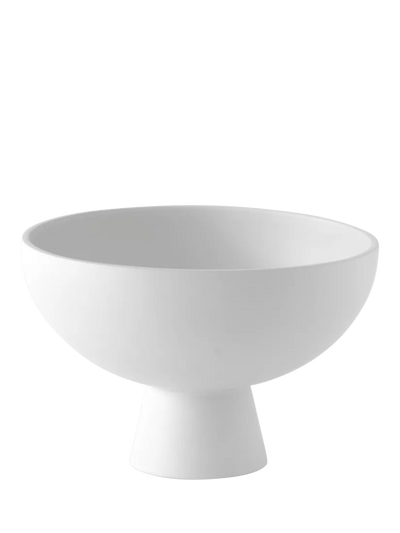 John Lewis raawii Strøm Large Earthenware Footed Serve Bowl, Vaporous Grey, 22cm- Buy online at McGrocer