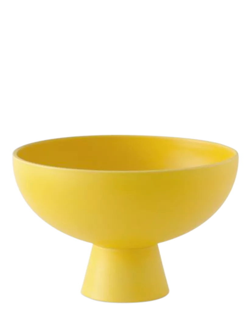 raawii Strøm medium footed earthenware serve bowl 19cm Freesia (British brand)