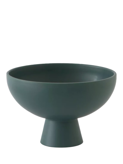 John Lewis raawii Strøm Medium Earthenware Footed Serve Bowl, Green Gables, 19cm- Buy online at McGrocer