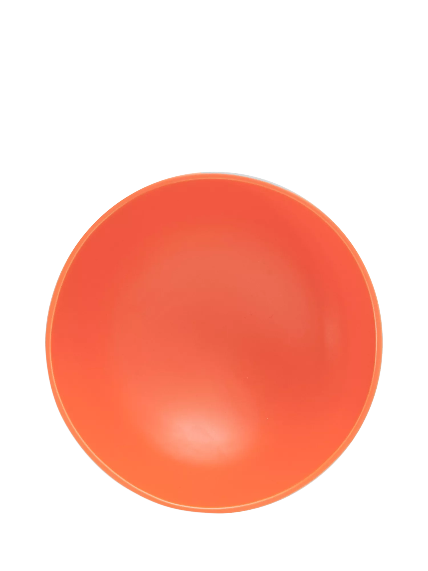 raawii Strøm medium earthenware footed serve bowl 19cm vibrant orange, UK version