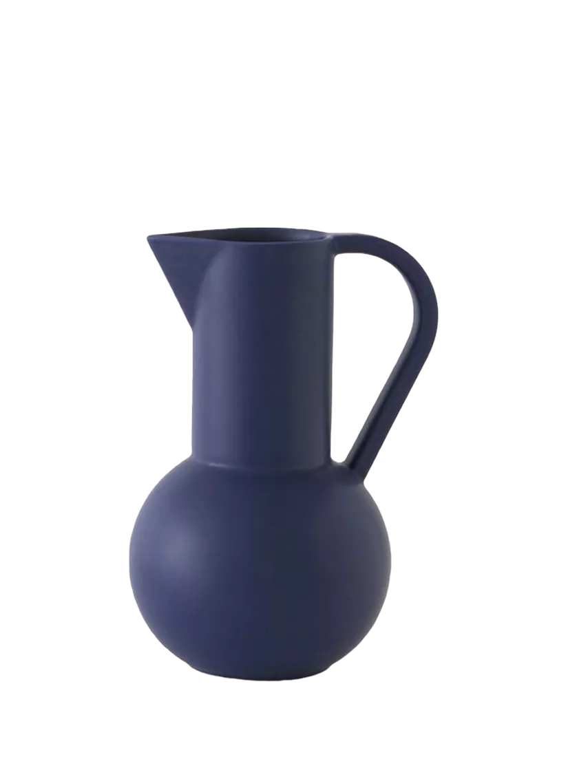 raawii Strøm earthenware jug blue 1.5L, UK version