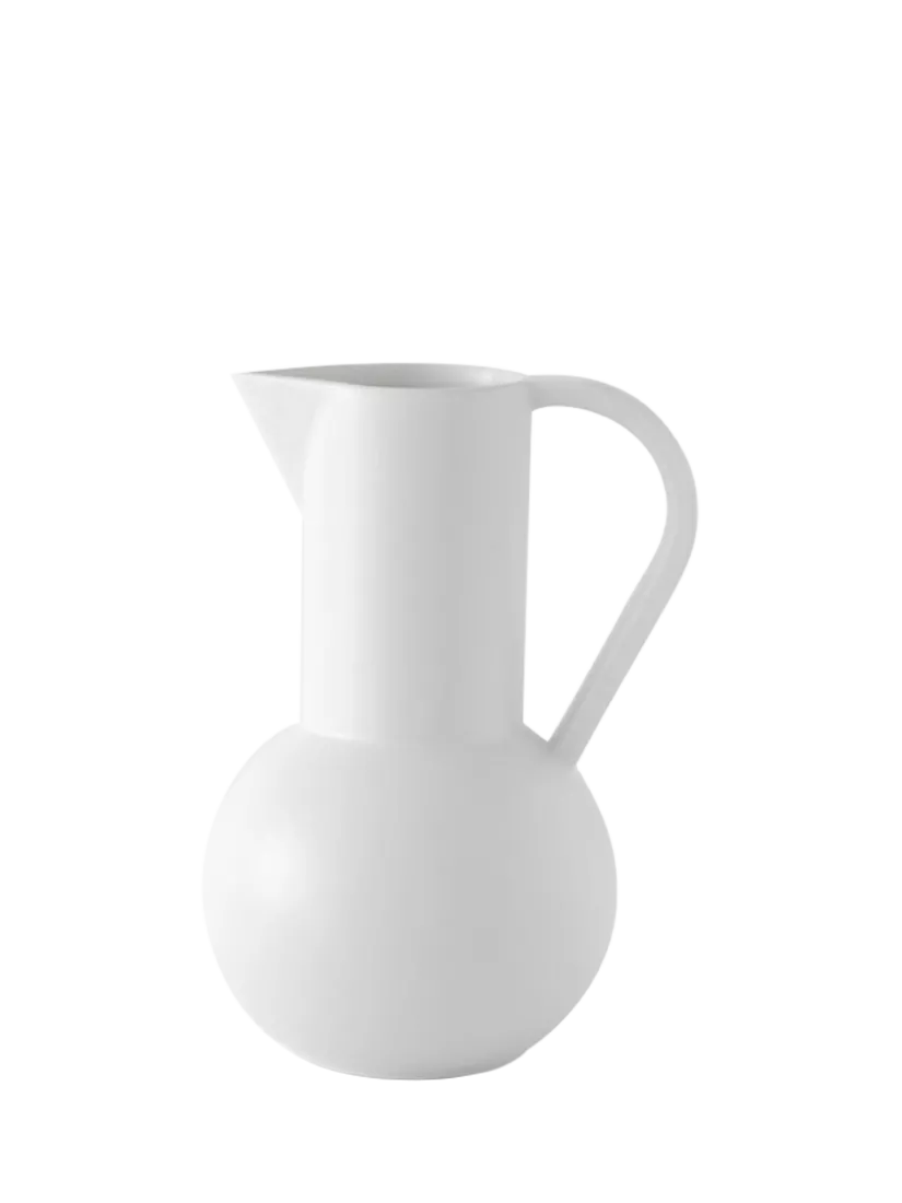 raawii Strøm medium earthenware jug 1.5L vaporous grey - British product
