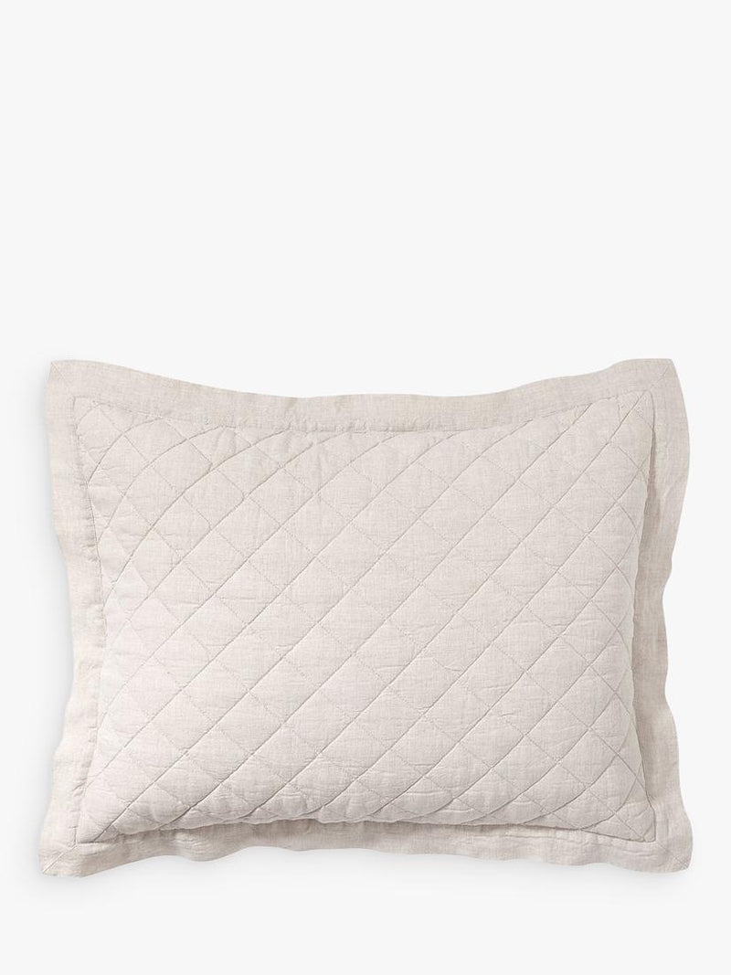 Pottery Barn Belgian flax linen diamond duvet cover King Size, UK version