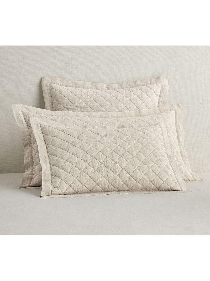 Pottery Barn Belgian flax linen diamond duvet cover King Size, UK version